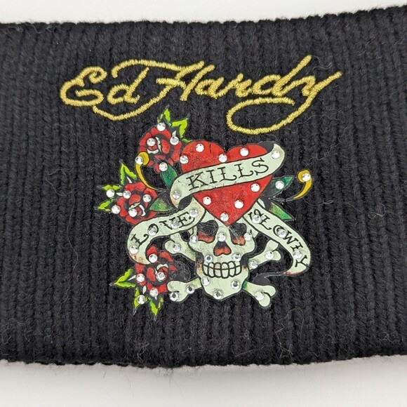 NWT Ed Hardy Winter Knit Headband Head/Ear Wrap/Warmer Kills Love Slowly main image 6